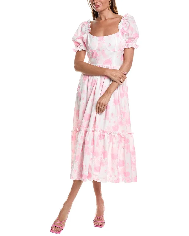 While Supplies Last JL LUXE Tiered Midi Dress