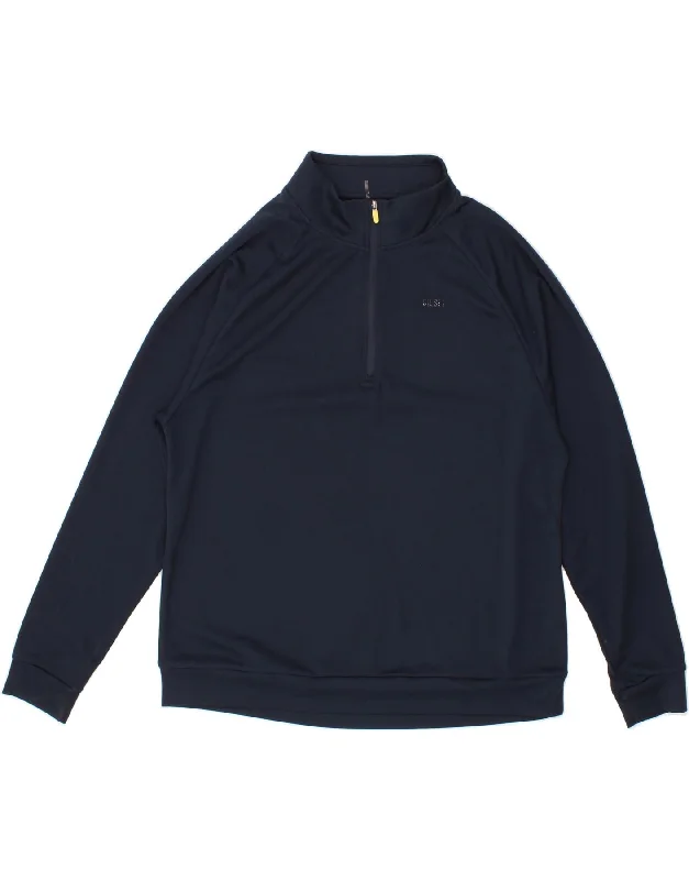 Reduced Prices DIESEL Womens Zip Neck Sweatshirt Jumper UK 14 Medium Navy Blue Polyester Reduced Prices DIESEL Womens Zip Neck Sweatshirt Jumper UK 14 Medium Navy Blue Polyester