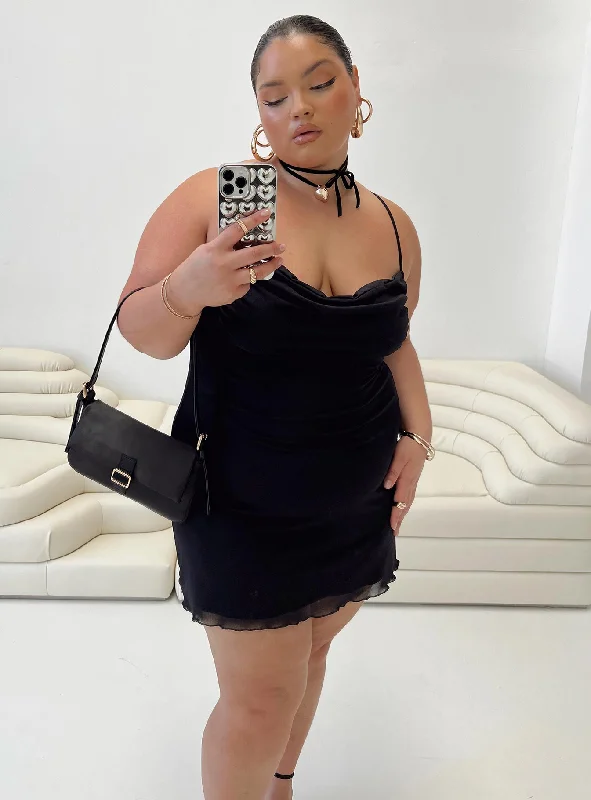 Early Access Sugar Mini Dress Black Curve