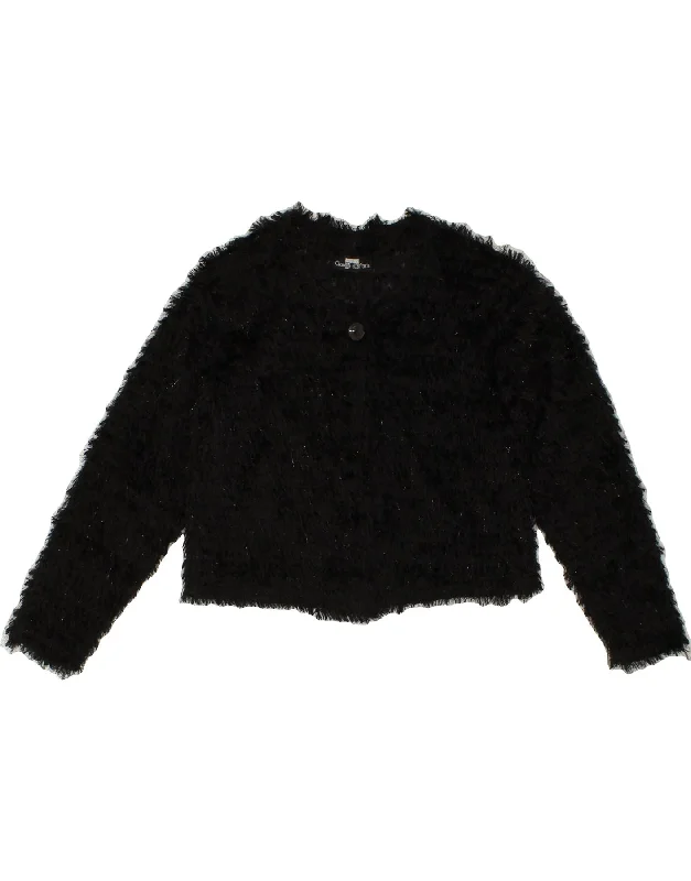 Special Price VINTAGE Womens Cardigan Sweater UK 14 Large Black