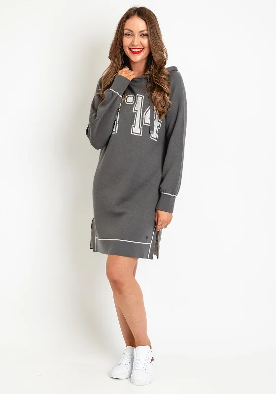 Monari Hooded Jumper Dress, Grey