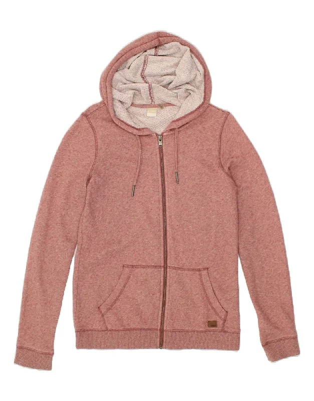 Today’s Special ROXY Womens Zip Hoodie Sweater US 6 Medium Pink Cotton