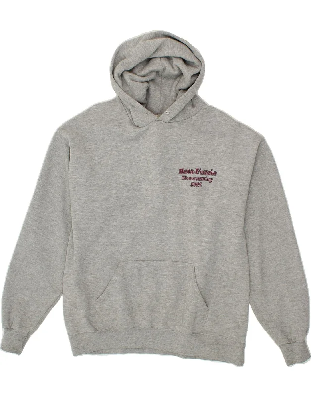 Limited Time LEE Womens Graphic Hoodie Jumper UK 16 Large Grey