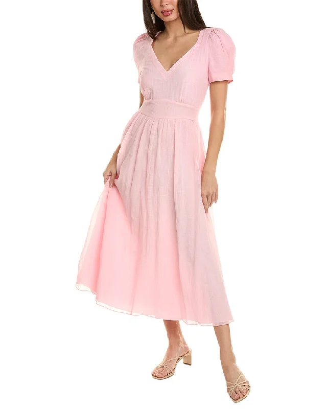 Customer Appreciation Sale LoveShackFancy Hutchinson Silk-Blend Maxi Dress