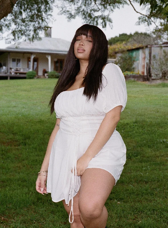 Special Discount Fauci Mini Dress White Curve