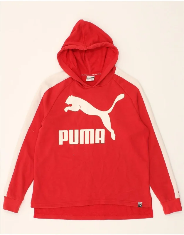 Buy More, Save More PUMA Womens Oversized Graphic Hoodie Jumper UK 10 Small Red Colourblock Buy More, Save More PUMA Womens Oversized Graphic Hoodie Jumper UK 10 Small Red Colourblock