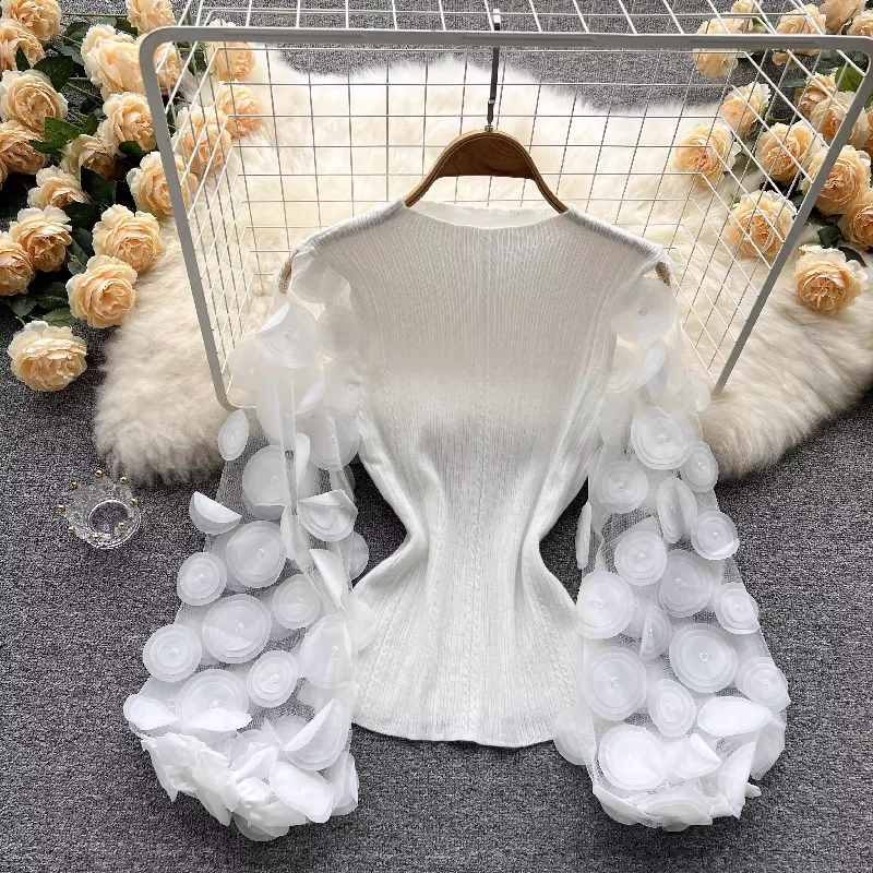 Now or Never shirt for women puff sleeves unique design trendy tops   S4499