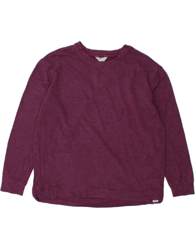 Clearance Items ORVIS Womens Oversized Sweatshirt Jumper UK 16 Large Burgundy Modal