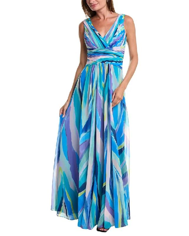 Limited Time Teri Jon by Rickie Freeman Pleated Gown