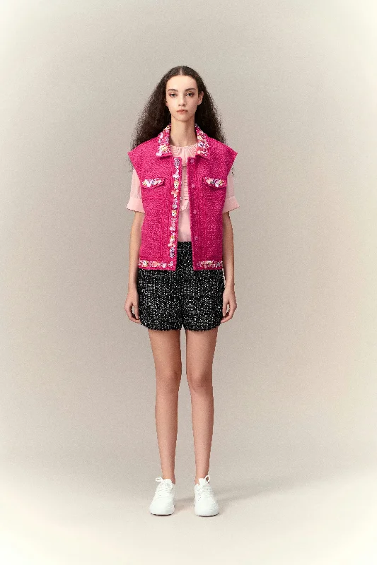 The Best Prices Dolly Vibrant Pink Embellished Vest