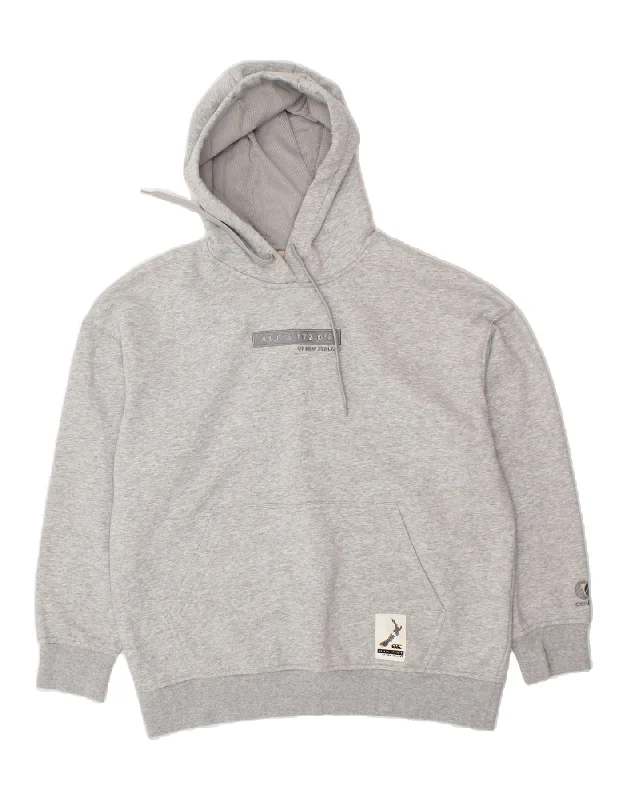 Midnight Madness CANTERBURY Womens Oversized Hoodie Jumper US 12 Large Grey Cotton