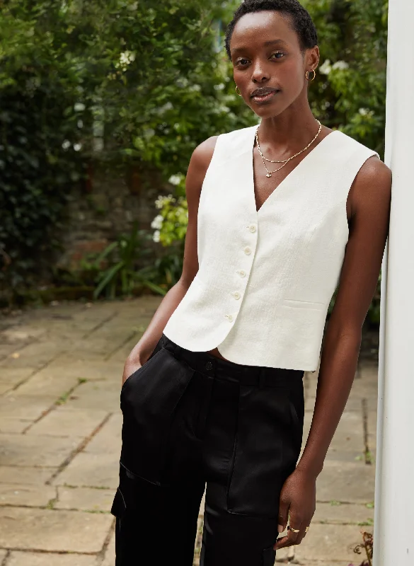 Super Sale Melanie Linen Waistcoat