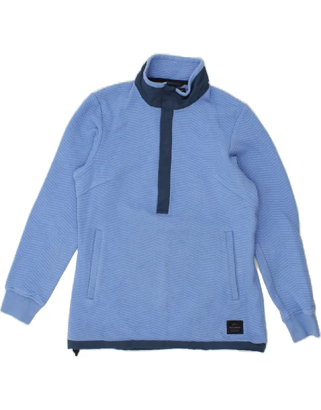 Amazing Deals HELLY HANSEN Womens Button Neck Sweatshirt Jumper UK 10 Small Blue