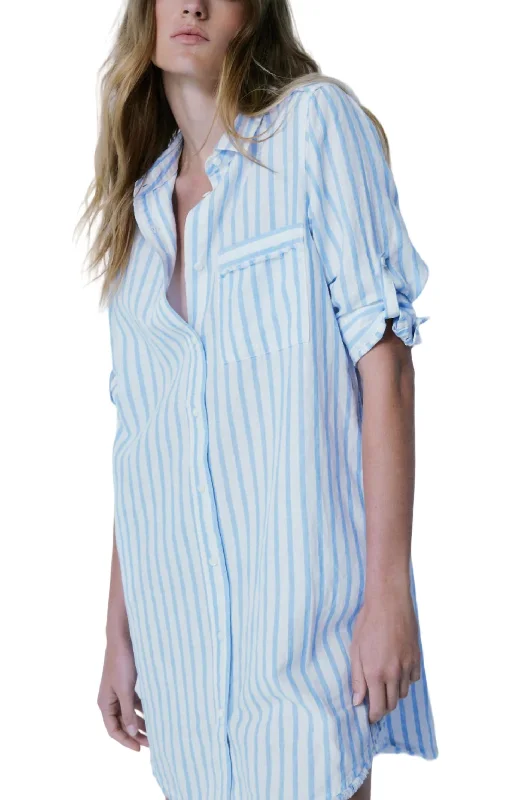 Striped Dress In Blue