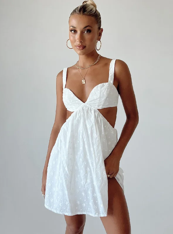 Stock Clearance Khalia Mini Dress White
