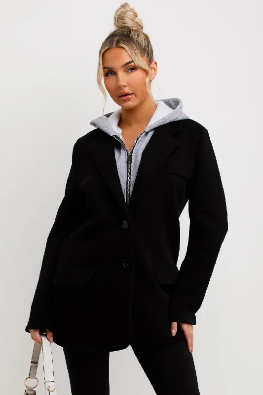 Today Only Blazer With Hood Combined Black