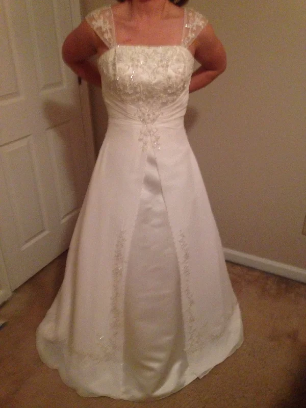 Don't Wait David's Bridal Strapless or with straps A line
