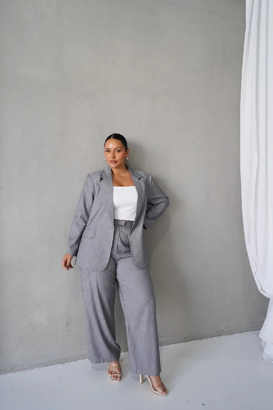 Closeout PORSCHA BLAZER LIGHT GREY PINSTRIPE