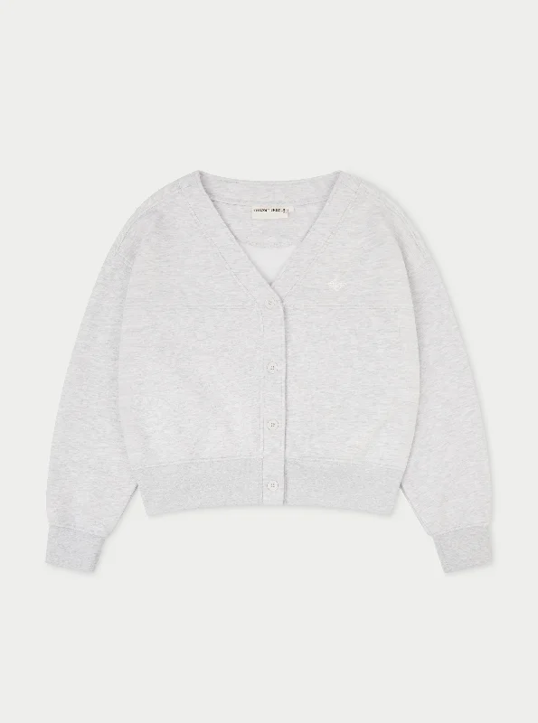 Limited Edition OVERSIZED JERSEY CARDIGAN - GREY MARL