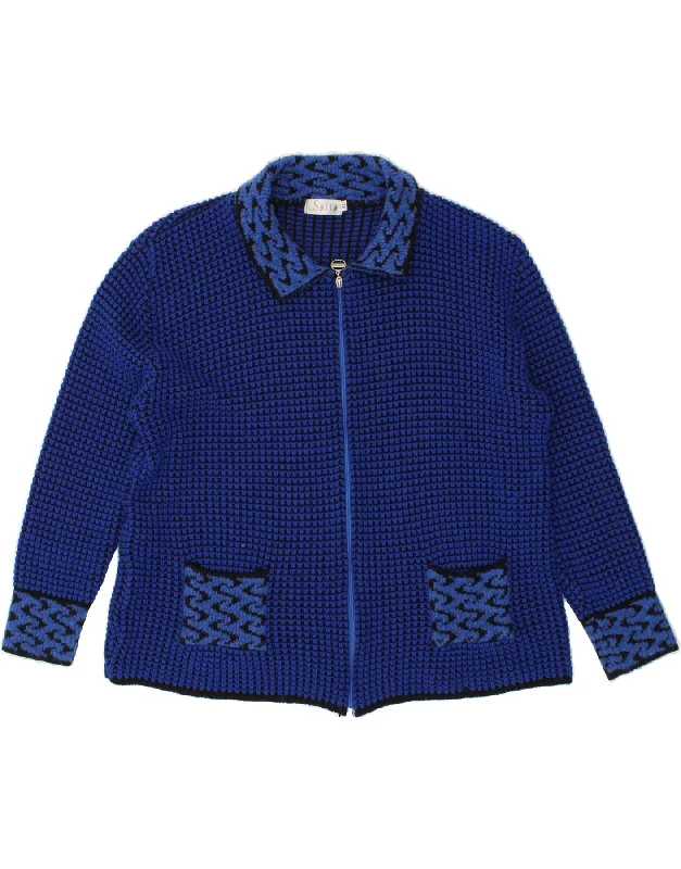 Reduced Prices VINTAGE Womens Cardigan Sweater UK 18 XL Blue