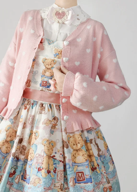 Weekend Special MIST~Little Heart~Sweet Lolita Thick Cardigan Sweater Coat