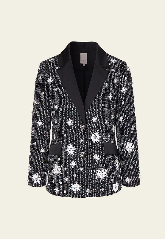 The Best Prices Black Crystal Embellished Blazer