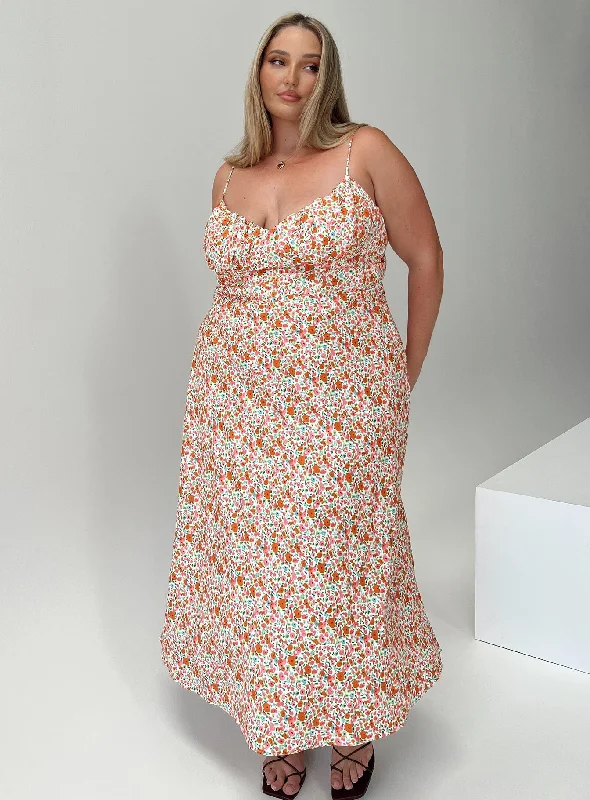 Deal of the Day Amara Floral Midi Dress Multi Curve
