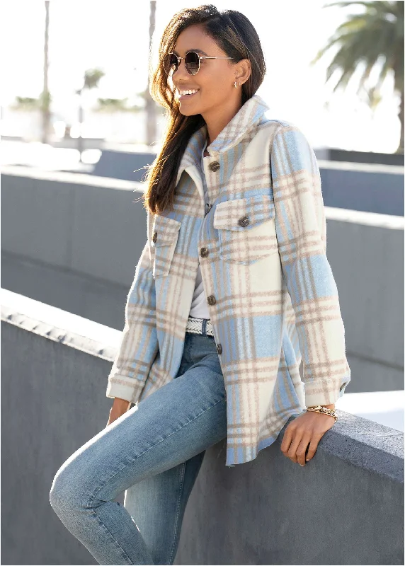 Limited Time Plaid Jacket - Blue Multi