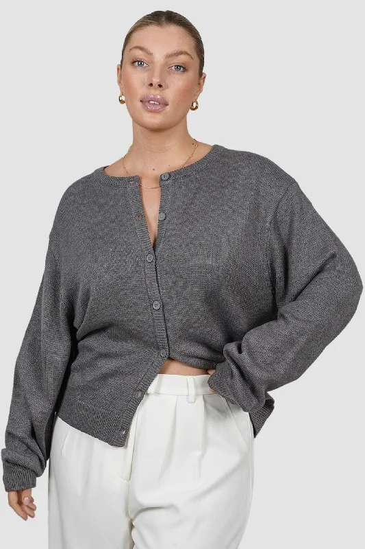 Discount Deals WILLOW KNIT CARDIGAN GREY