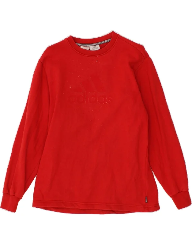 ADIDAS Womens Graphic Sweatshirt Jumper UK 14 Medium Red