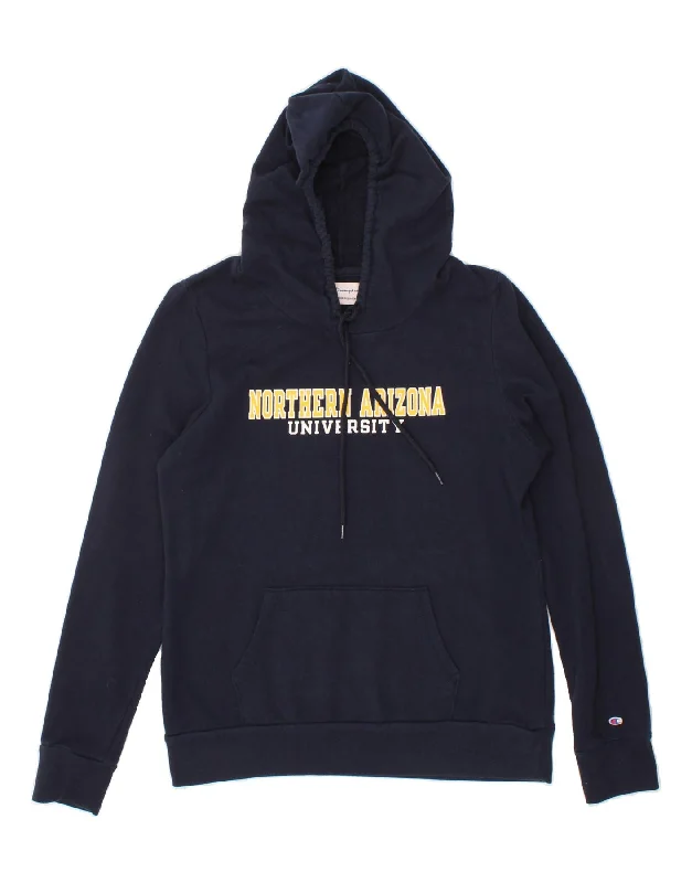 Exclusive Savings CHAMPION Womens Graphic Hoodie Jumper UK 12 Medium Navy Blue