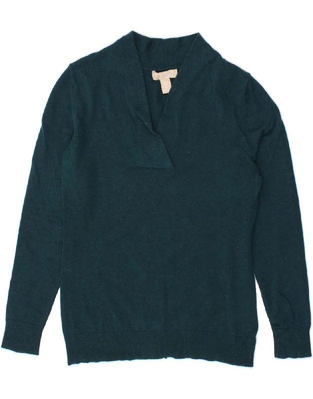 Today’s Special BANANA REPUBLIC Womens V-Neck Jumper Sweater UK 12 Medium Blue Wool