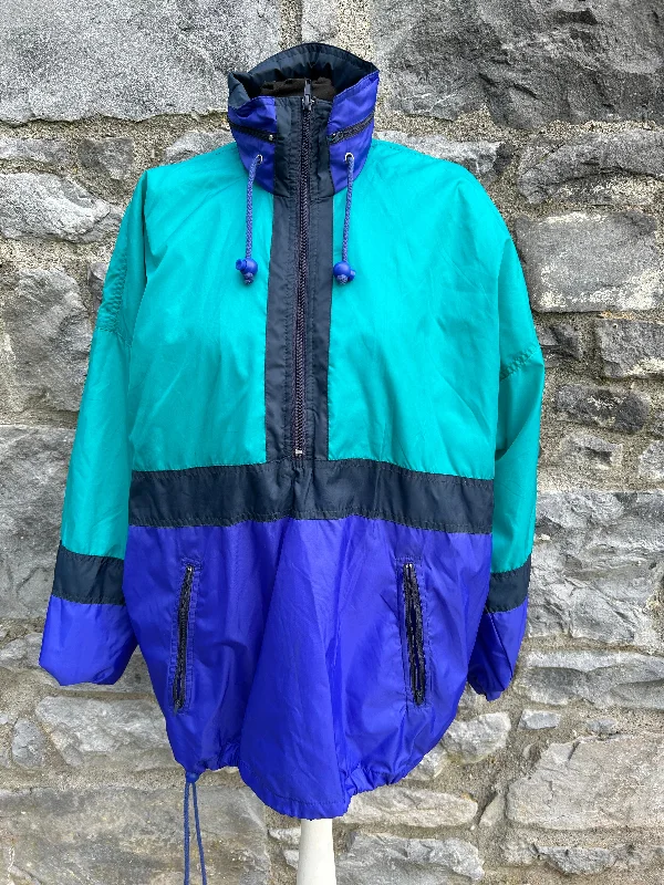 Final Clearance 90s teal&blue half zip jacket S/M