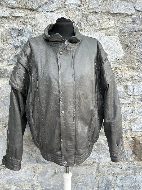 Best Bargains 90s black leather jacket Large