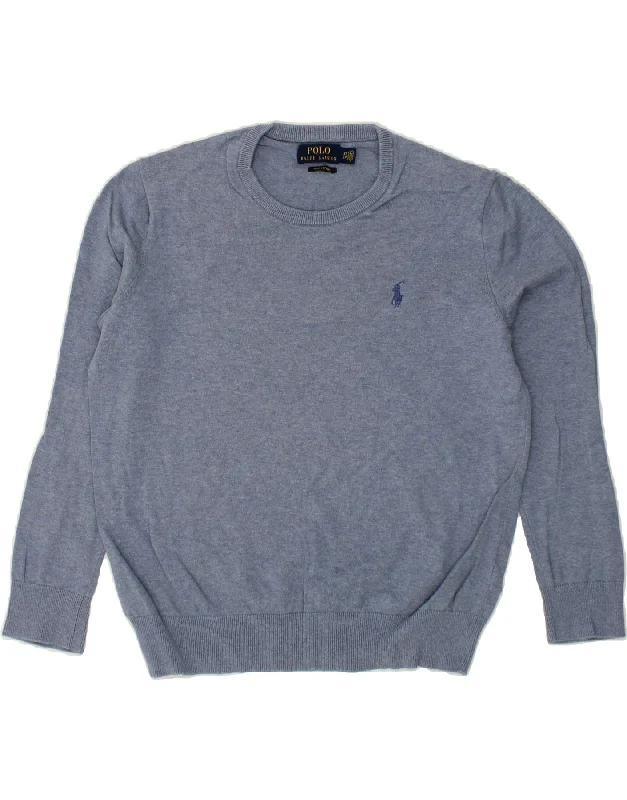 Daily Deals POLO RALPH LAUREN Womens Oversized Crew Neck Jumper Sweater UK 6 XS Blue Daily Deals POLO RALPH LAUREN Womens Oversized Crew Neck Jumper Sweater UK 6 XS Blue