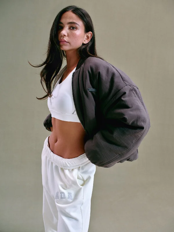 Today’s Deal Reversible Bomber Jacket - Marshmallow White/Coffee Bean