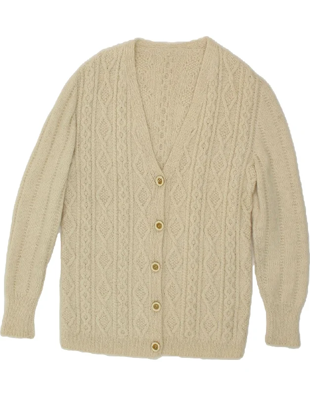 Special Offer VINTAGE Womens Cardigan Sweater UK 16 Large Off White
