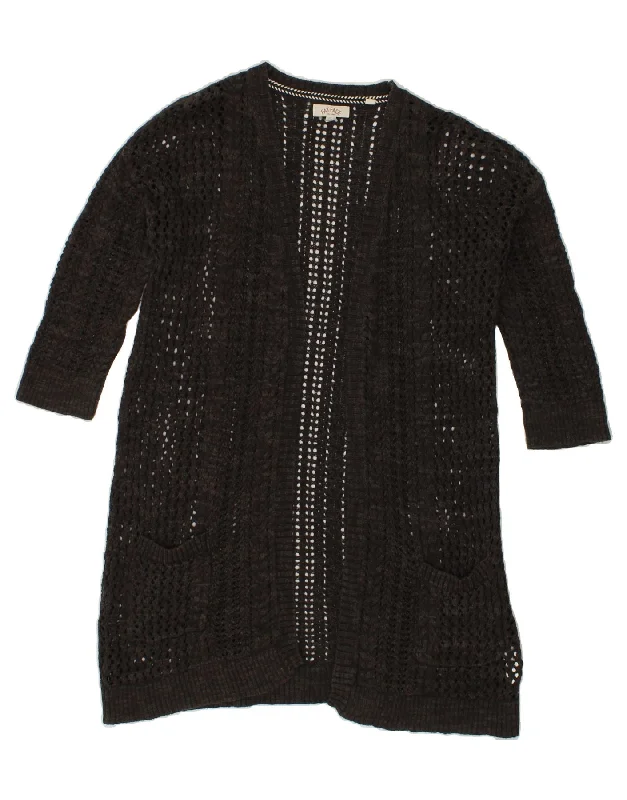 Value Deals FAT FACE Womens Oversized Crochet Cardigan Sweater UK 10 Small Black