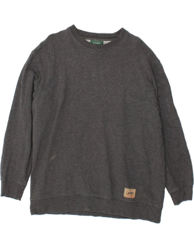 Extra Savings RALPH LAUREN Womens Sweatshirt Jumper UK 16 Large Grey Cotton