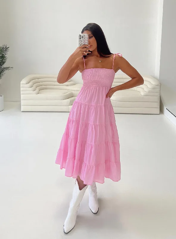 Can't Be Beat Macer Maxi Dress Pink