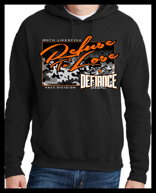 Incredible Offers Racing  Neon Orange Camo Hoodie - Refuse to Lose