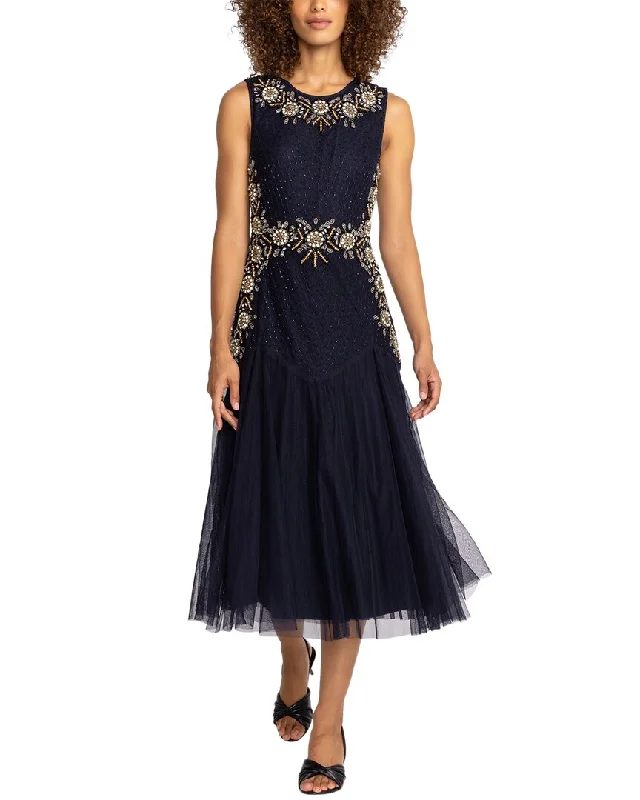 Warehouse Sale Johnny Was Golden Flower Navy Dress
