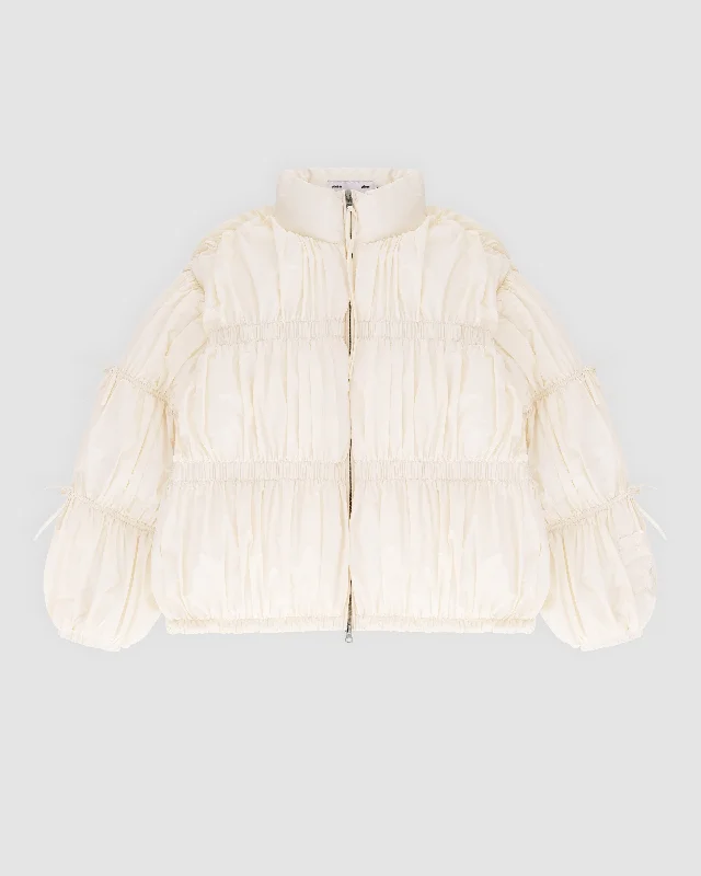 [PRE-ORDER] IVORY PLEATED DUVET PUFFER