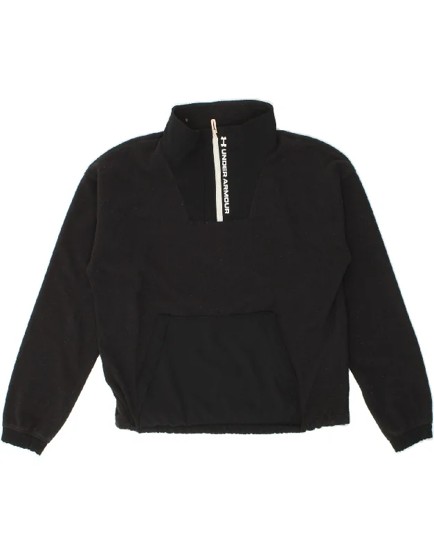 Anniversary Sale UNDER ARMOUR Womens Oversized Zip Neck Fleece Jumper UK 10 Small Black Anniversary Sale UNDER ARMOUR Womens Oversized Zip Neck Fleece Jumper UK 10 Small Black