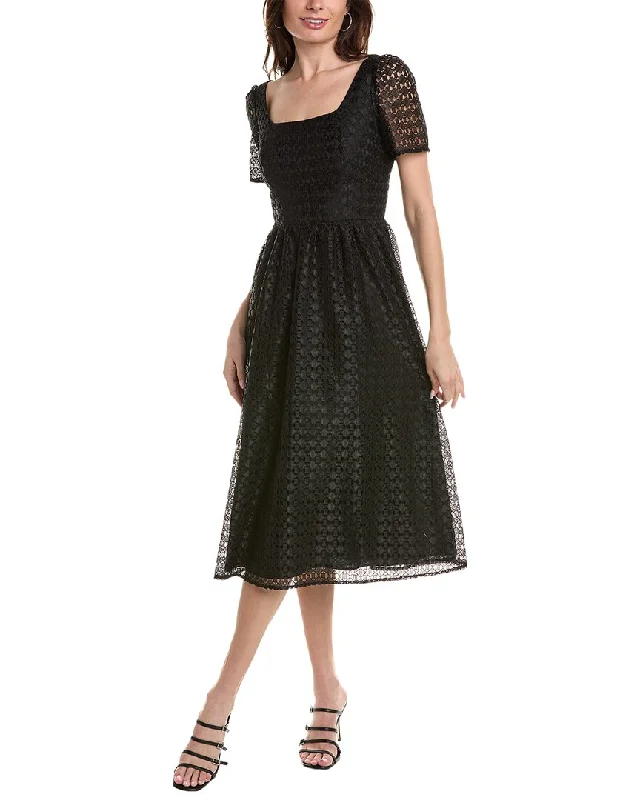 New Deals Anne Klein Square Neck Midi Dress