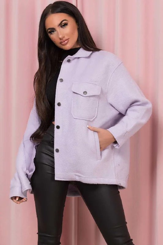 Time-Limited Offer Lilac Shacket Soft Touch
