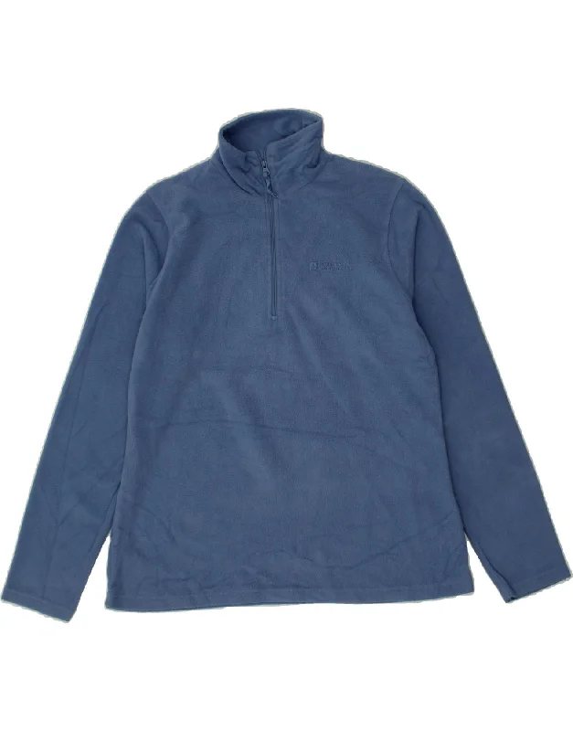 Daily Deals MOUNTAIN WAREHOUSE Womens Zip Neck Fleece Jumper UK 12 Medium Blue