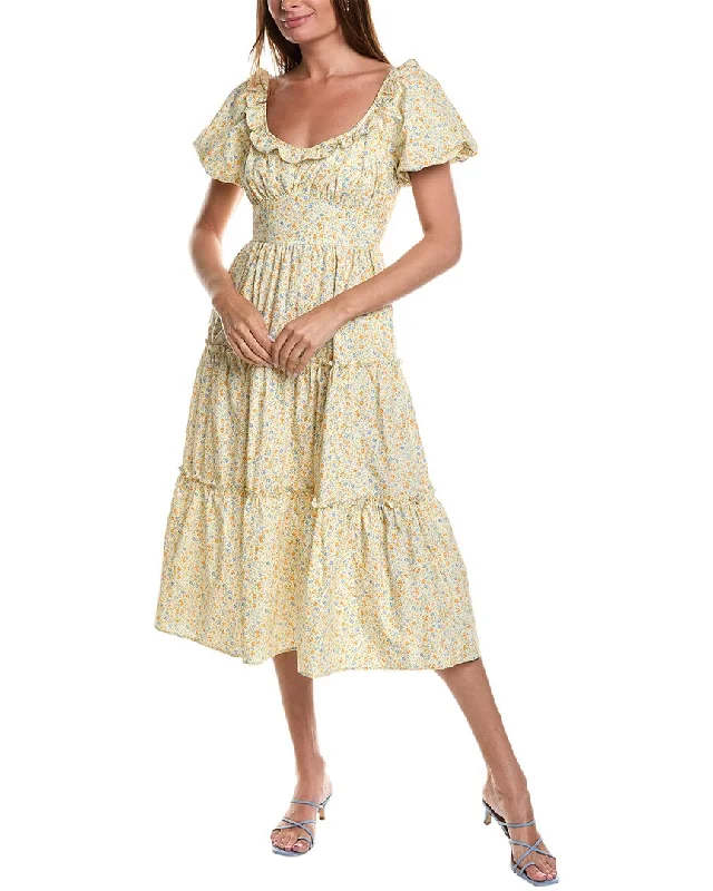 Price Blitz JL LUXE Ruffle Midi Dress