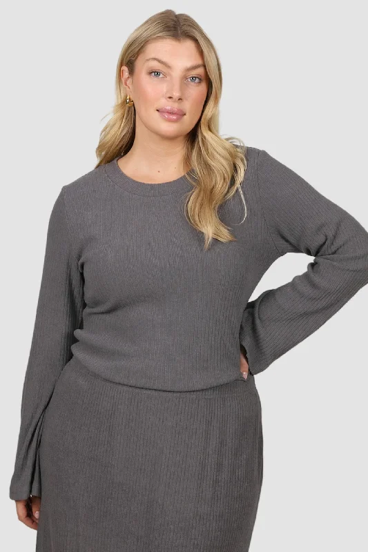 Overstock HAZE TOP CHARCOAL