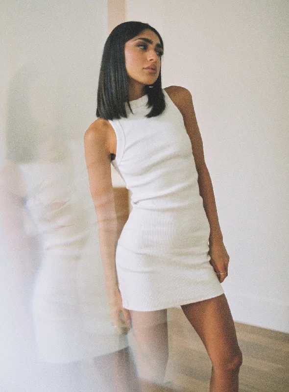 Huge Discounts Organic Classic Tank Dress White